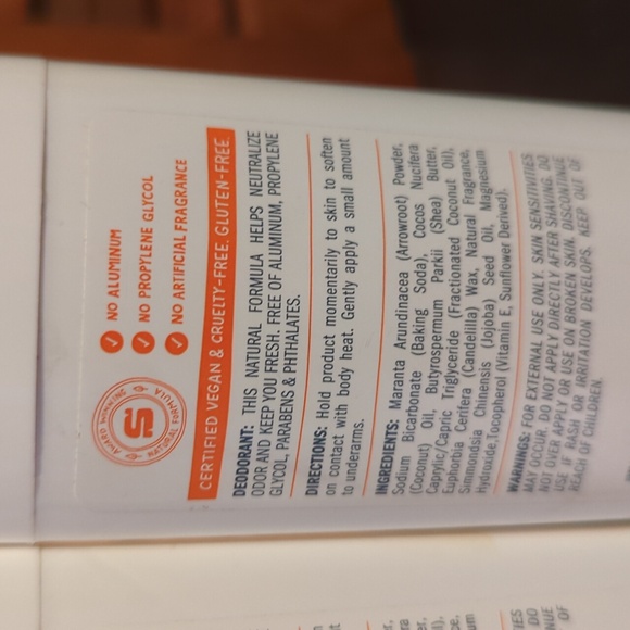 Schmidt's Waves Natural Deodorant Coconut Oil Vitamin E Lot Of 2 3.25 OZ NEW - Picture 5 of 9